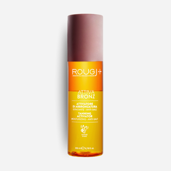Two-phase lotion with tanning activator