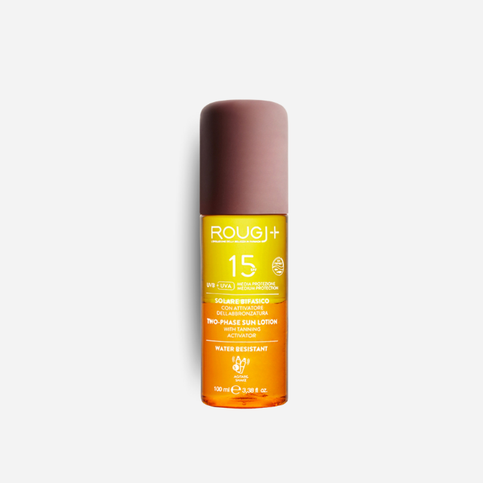 Solare Bifasico SPF15 con attivatore di melanina 100ml