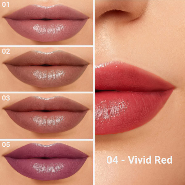 Moisturizing Lipstick Gloss Effect 4 - Vivid Red