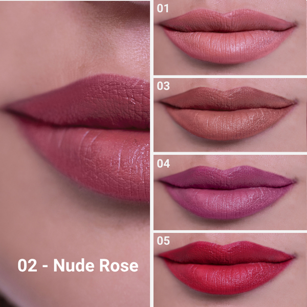Rossetto Cremoso Colore Pieno 02 - Nude Rose