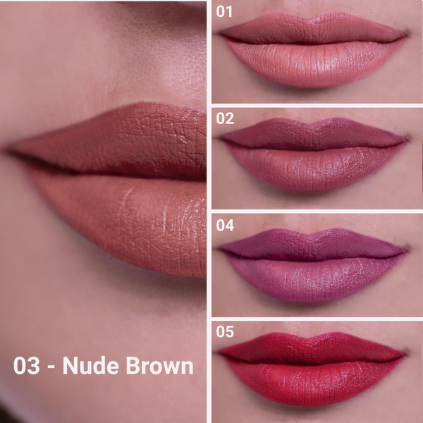 Rossetto Cremoso Colore Pieno 03 - Nude Brown