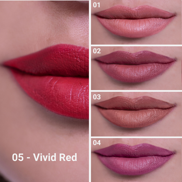 Creamy Lipstick Full Color 05 - Vivid Red