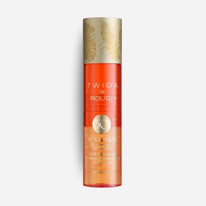 Solare Bifasico SPF30 con attivatore di melanina e oro colloidale Twiga By Rougj